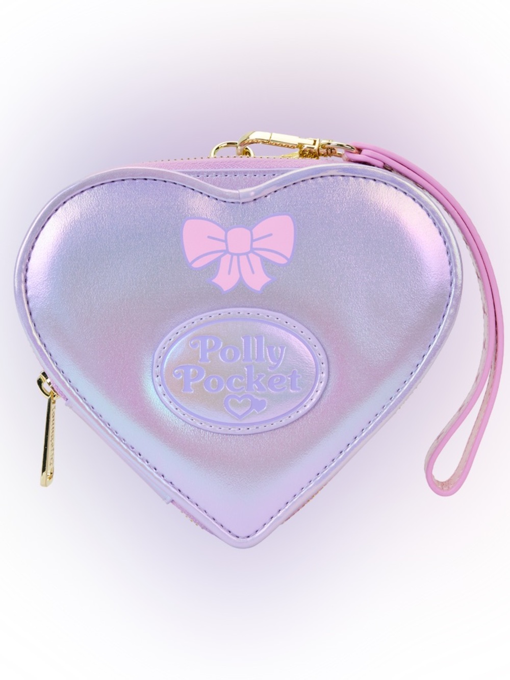 NWT Polly Pocket Iridescent Heart Wristlet - Pink/Purple Loungefly